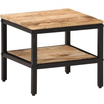 Mesa de centro de madera maciza de mango rugosa 35x35x30 cm, 45x45x35 cm, 55x55x45 cm, Mesita de Salón o Comedor o Auxiliar, Mesa de Café