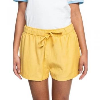 Roxy Love Square - Pantalón Corto para Mujer - Estilo Moderno - Amarillo - Talla L