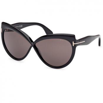 Tom Ford Beatrice FT1196 Women's Sunglasses - Black/Smoke, 65 MM