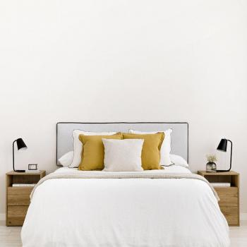 Cabecero tapizado gris 165 x 55 cm Kenay Home