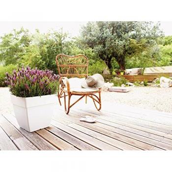 Maceta cuadrada Capri 45 x 45 x H 35 cm 71 L Gris Taupe