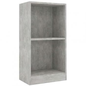 Concrete Grey Engineered Wood Bookshelf 40x24x75 cm