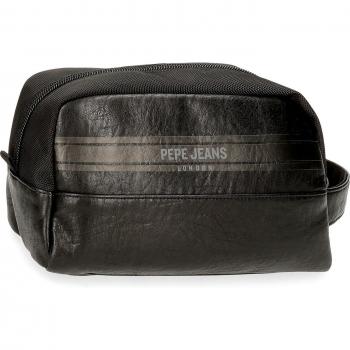 Neceser Pepe Jeans Horley adaptable negro para hombre con capacidad de 5 L