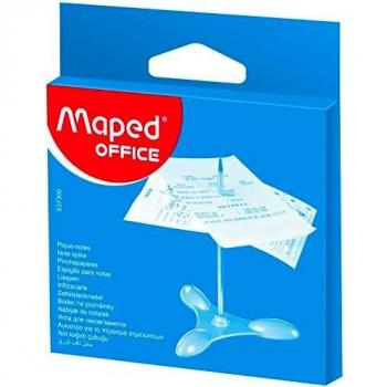 Maped - Material de Oficina - Pincha Notas - Base y Varilla Metálicas - Diseño en Color Plateado - Ideal para no Perder Ninguna Nota - Tamaño Compacto