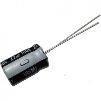 AERZETIX: 10 x condensadores electrolíticos radiales 22µF ± 20% 160V THT 85°C 2000h Ø10x16mm