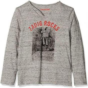 ZADIG&VOLTAIRE T-Shirt Col TUNISIEN Camiseta, Gris