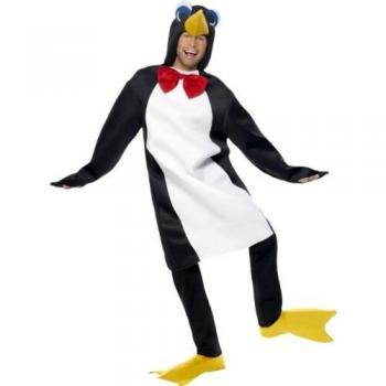Smiffys Disfraz de pingüino Blanco y Negro, con Body con corbatín y cubrebotas