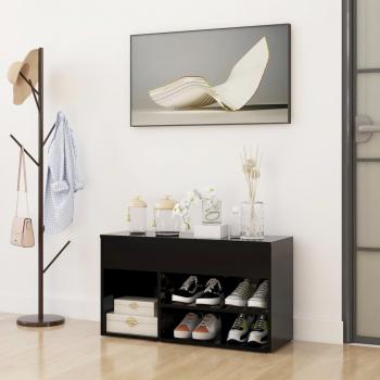 Banco Zapato Negro 80x30x45 cm Aglomerado