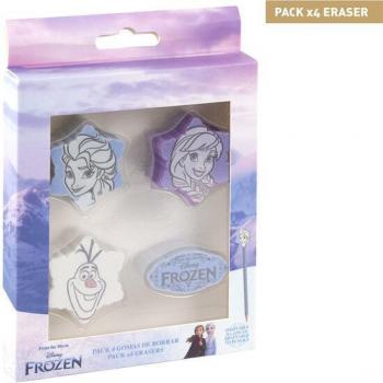 Goma de Borrar Pack X4 Frozen II - Set de Borradores Multicolores Disney