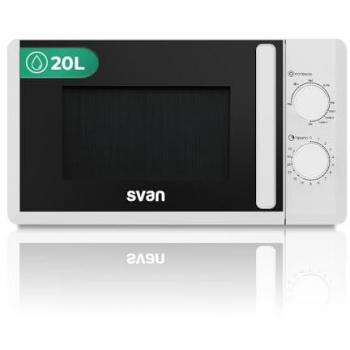 Microondas SVAN SMW2701G Blanco 20L con Grill, 700W y Temporizador de 35min