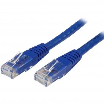 StarTech.com 20ft CAT6 Ethernet Cable - Blue CAT 6 Gigabit Ethernet Wire -650MHz 100W PoE++ RJ45 UTP Molded Category 6 Network/Patch Cord w/Strain Relief/Fluke Tested UL/TIA Certified
