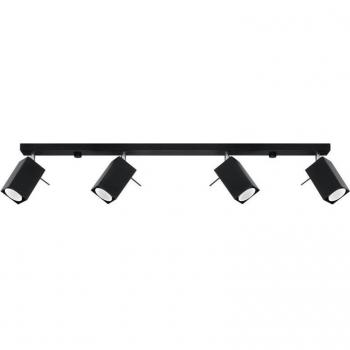 Aplique de techo MERIDA 4L negro GU10
