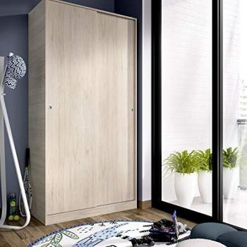 HOMEKIT Armario 2 Puertas correderas, Natural, 100x204x50cm