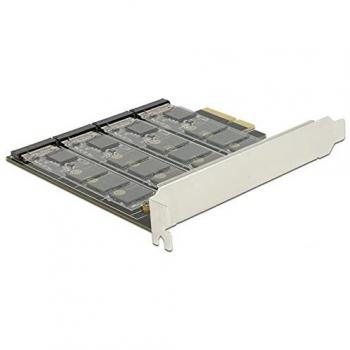 Tarjeta PCI Express 4x Interna M.2 Key B con RAID y Adaptador SATA