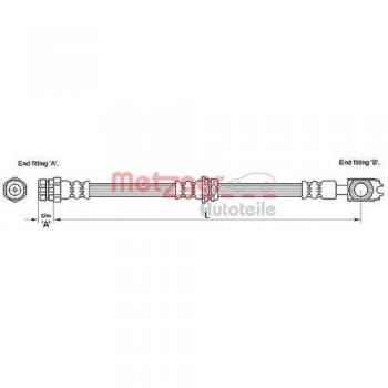 Latiguillo de freno flexible METZGER 4110259 para Audi A3, Skoda Octavia y VW Golf/Bora, Ø10mm
