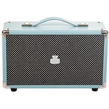 GPO Westwood Retro 25 Altavoz con subwoofer de 25 vatios, entrada RCA, Bluetooth, rejilla vintage y asa de transporte - Azul