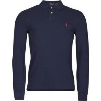 Polo Ralph Lauren Men's Slim Fit Long Sleeve Piqué Polo Shirt - Navy Blue, Size M