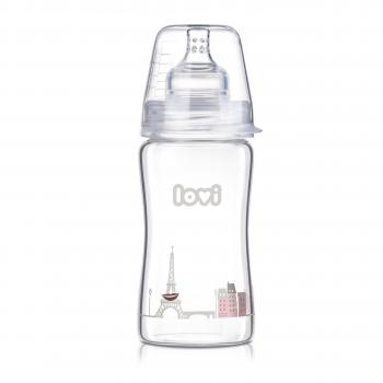 LOVI Retro Girl - Biberón de cristal, 250 ml