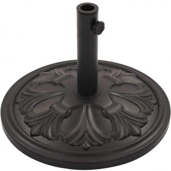 vidaXL Base Sombrilla Acero Negra 13 kg Soporte Paraguas Parasol Mueble Jardín