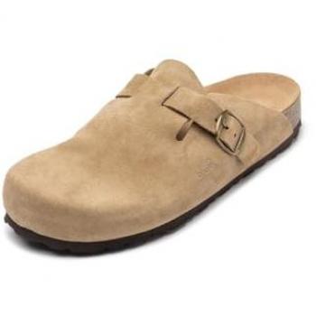 Zueco Plano Yokono 599 Beige y Marrón con Diseño Confortable