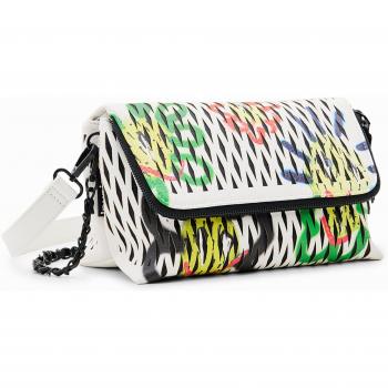 Desigual Chic White Contrasting Details Handbag