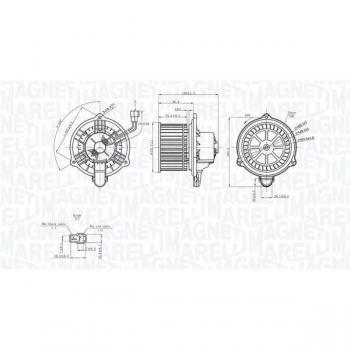 Ventilador habitáculo MAGNETI MARELLI 069412752010 - Interior blower, compatible con múltiples modelos de vehículos, diseño optimizado para un flujo de aire eficiente, fácil instalación, alta durabilidad y rendimiento silencioso