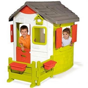 Smoby Neo Jura Lodge - Casita Infantil con Jardín, Multicolor