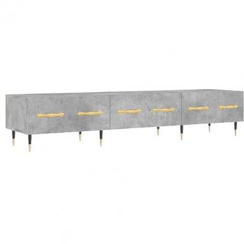 Mueble para TV de madera de ingeniería gris hormigón 150x36x30 cm