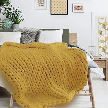 Manta de punto grueso CHUNKY 120 x 150 cm The Home Deco Factory