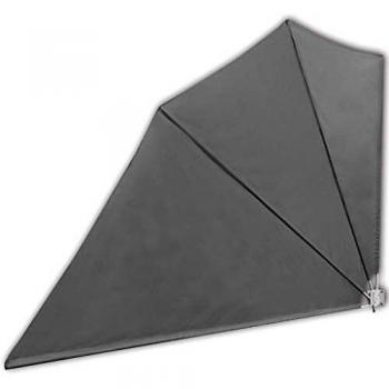 vidaXL Toldo Lateral de Balcón Plegable Lona Sombra Terraza Gris 160x240 cm