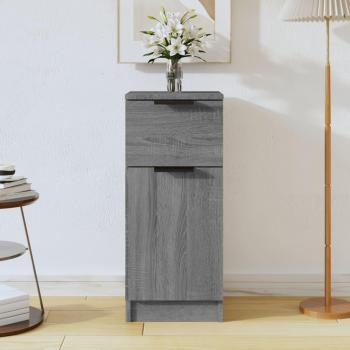 Aparador de madera contrachapada gris Sonoma 30x30x70 cm - Mueble de Almacenaje de Salón, Buffet para salón Moderno, Armario Auxiliar, Armario de Almacenamiento
