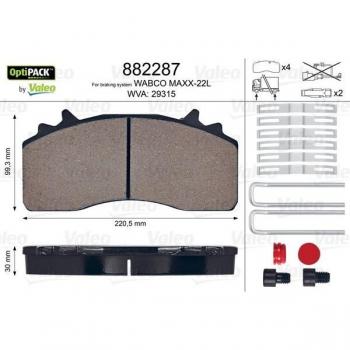 Pastillas de Freno Valeo 882287 - Seguridad y Durabilidad