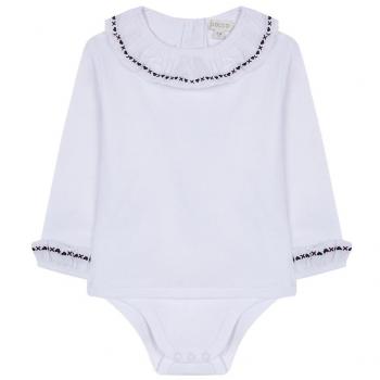 Gocco Camisa Body Bordada Blusa, Blanco