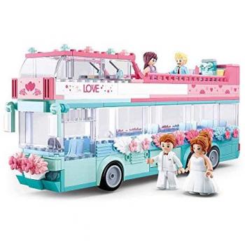Autobús de boda Sluban Juego De Construcción Girls Dream Wedding 379 Piezas M38-B0769, Color pequeño