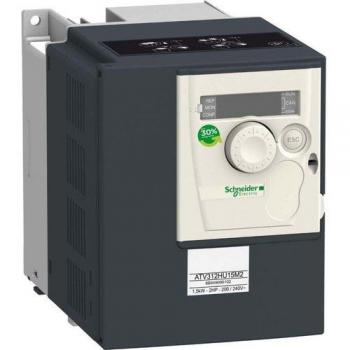 Schneider Electric ATV312HU11M2 ATV312 Accionamiento de Velocidad Variable, 1.1kW, 2.4kVA, 74W, 200..240V, 1Fases, 143mm x 107mm x 152mm