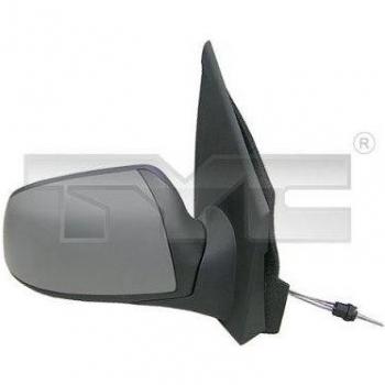 Espejo retrovisor TYC 310-0170 con carcasa negra, ajuste manual, cristal convexo y diseño OEM