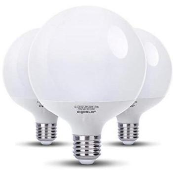 Aigostar - Bombillas LED E27 G120 Globo 20W Equivalente a 104W, Luz Calida 3000K, 1600 Lumen, CRI> 80, Ahorro de Energía, 3 Unidades