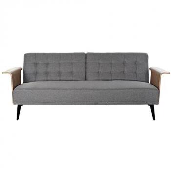 Sofá Cama DKD Home Decor Marrón Gris Metal Urbano 203 x 87 x 81 cm, Sofá cama 2 plazas gris carbón h87, Sofá Cama Estándar DKD Home Decor