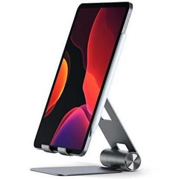 Satechi R1 AL Multi-Angle Foldable Stand for Smartphone/Tablet/MacBook Air, Gray
