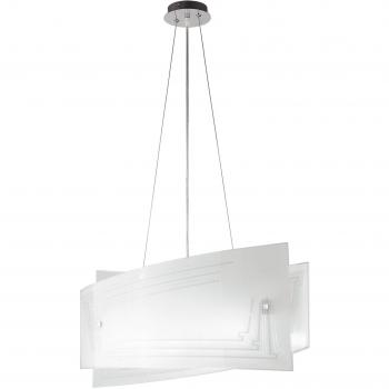 Plafón Colgante Concept Verre Blanco 4 Luces 60x20x30cm