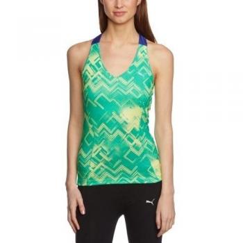 PUMA Trainingstank Gym Colormeup - Camiseta sin mangas de fitness para mujer, color verde, talla L