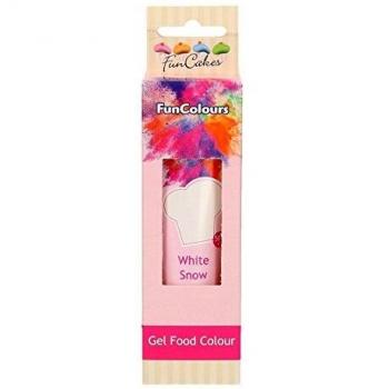 FunCakes FunColours Colorante en Gel Superconcentrado Comestible Insaboro para todo tipo de Cremas y Masas Color White Snow Blanco Nieve 50g, FC50230