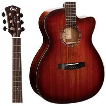 Cort Core-OC Acoustic-Electric Guitar Blackwood Open Pore Light Burst with Case