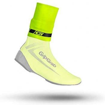 GripGrab Polainas CyclinGaiter para Tobillos Cubrezapatillas Impermeable Neopreno Lluvia Ciclismo Carretera MTB Cubrebotas, Adultos Unisex, Amarillo Neón, S/M