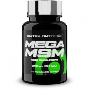 Mega MSM - Suplemento Alimenticio en cápsulas, 100 Cápsulas, 2400 mg de Metilsulfonilmetano (MSM) por día, paquete de 33 dosis