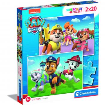 Clementoni 24800. Puzzles 2x20 piezas. Patrulla Canina
