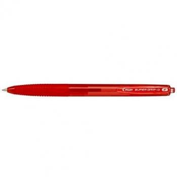 Bolígrafo retráctil PILOT Super Grip G, tinta roja, punta fina 0.7 mm