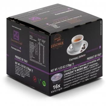 Luscioux intermezzo lavazza capsulas compatibles a modo mio cremoso con un sabor fuerte envase de 12 total 192 capsulas