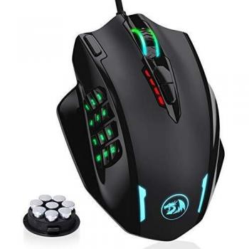Redragon M908 IMPACT RGB LED MMO Mouse Laser Wired Gaming Mouse with 12,400DPI, High Precision, 18 Programmable Mouse Buttons