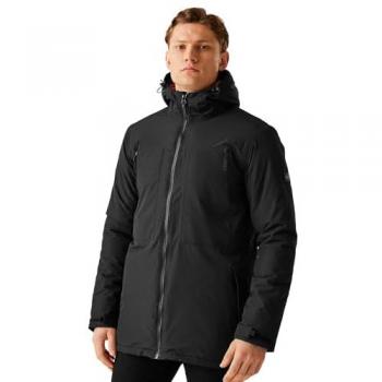 Regatta Larrick II Men's Waterproof Insulated Jacket - Black/Red Ochre, Regular Fit, Size S